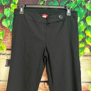 Celine By Champion Black Slacks Women Stretch Crop Pants Straight Leg Ribbed